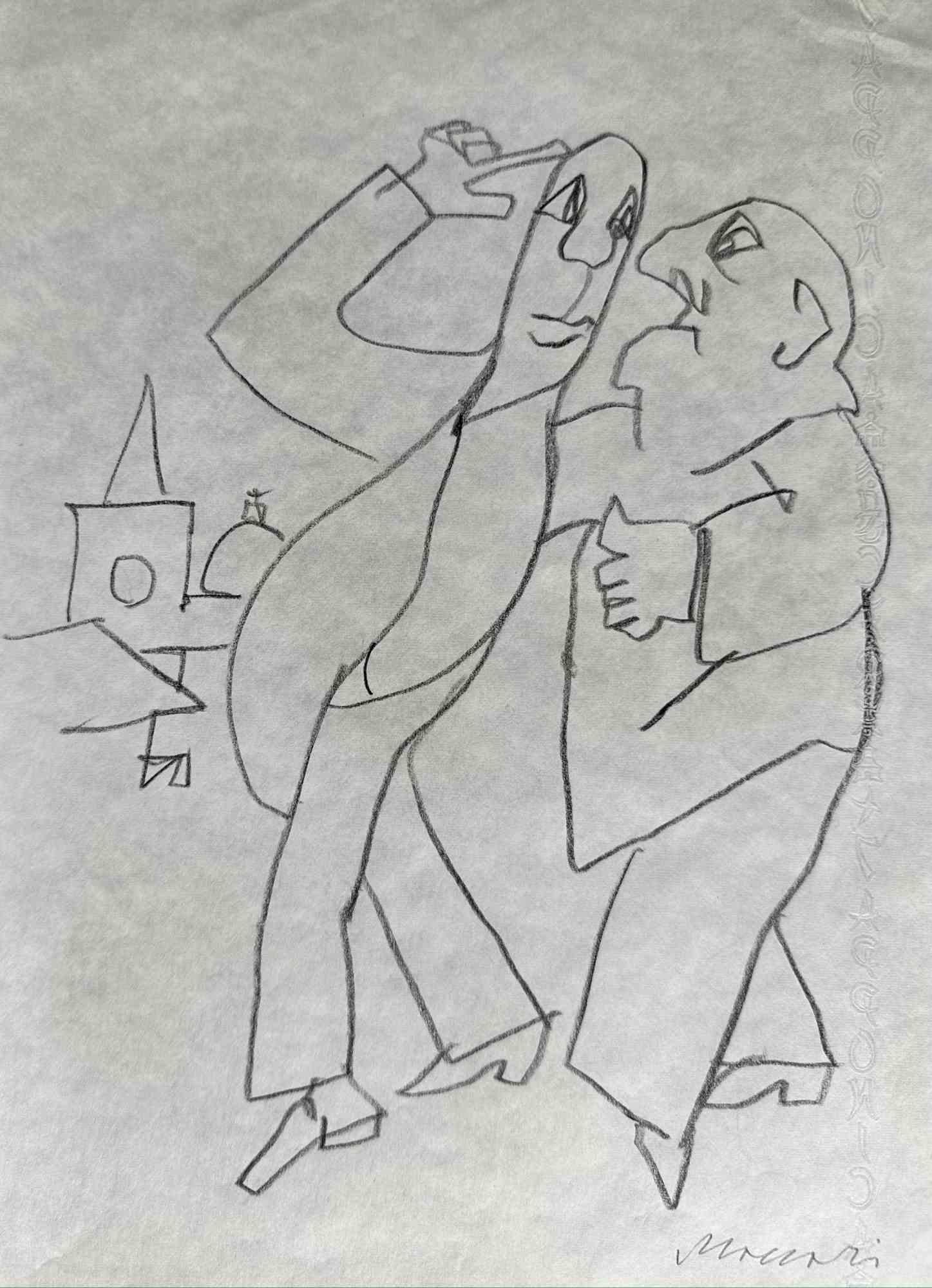 The Conversation is a pencil Drawing realized by Mino Maccari  (1924-1989) in the 1960s.

Hand-signed on the lower.

Good conditions.

Mino Maccari (Siena, 1924-Rome, June 16, 1989) was an Italian writer, painter, engraver and journalist, winner of