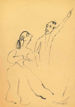 The Visionary – Zeichnung von Mino Maccari – Mitte des 20. Jahrhunderts