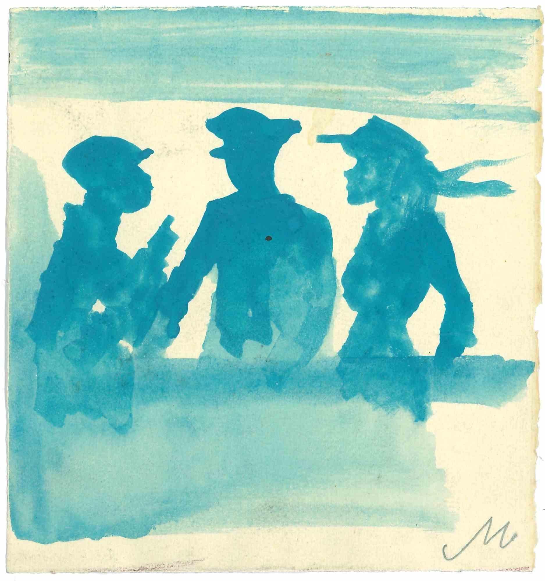 The Discussion is a watercolor Drawing realized by Mino Maccari  (1924-1989) in the Mid-20th Century.

Hand-signed on the lower.

Good conditions.

Mino Maccari (Siena, 1924-Rome, June 16, 1989) was an Italian writer, painter, engraver and