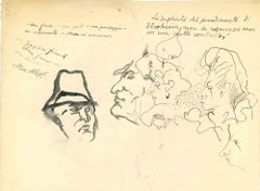 Portraits - Drawing by Mino Maccari - Mid-20th Century