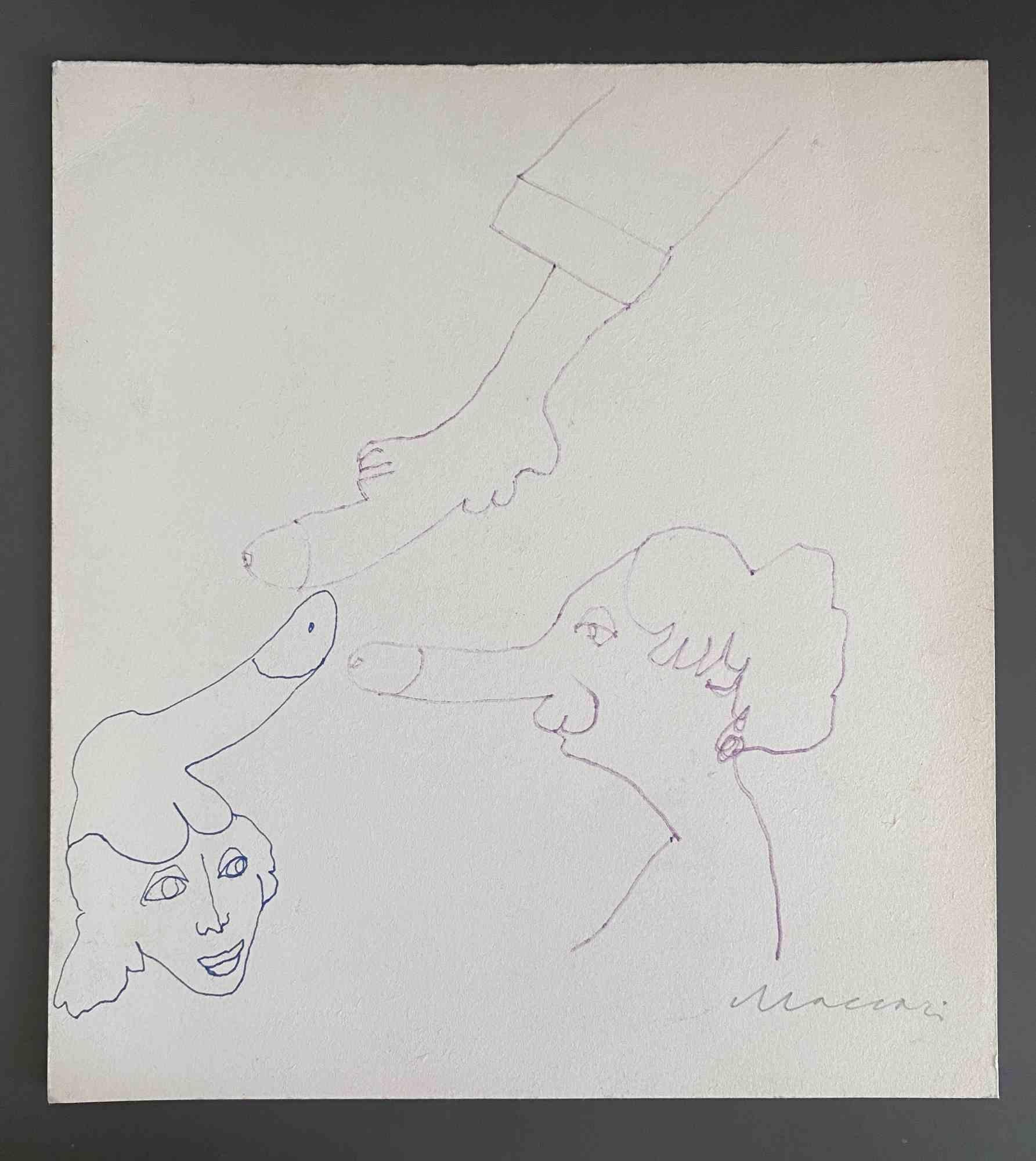 Composition is a pen Drawing realized by Mino Maccari  (1924-1989) in the Mid-20th Century.

Hand-signed on the lower.

Good conditions.

Mino Maccari (Siena, 1924-Rome, June 16, 1989) was an Italian writer, painter, engraver and journalist, winner