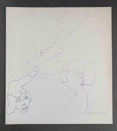 Composition - Drawing by Mino Maccari - Mid-20th Century