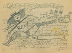 The Dream is Over - Drawing by Mino Maccari - Mid-20th Century