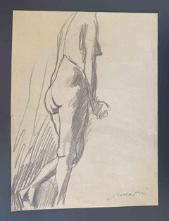 Nude - Drawing by Mino Maccari - Mid-20th Century