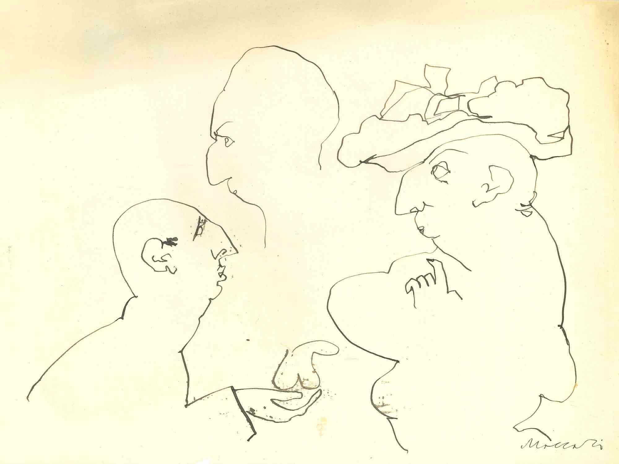 The Donation is a China ink Drawing realized by Mino Maccari  (1924-1989) in the Mid-20th Century.

Hand-signed on the lower.

Good conditions.

Mino Maccari (Siena, 1924-Rome, June 16, 1989) was an Italian writer, painter, engraver and journalist,