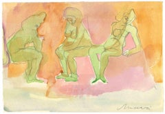 Women - Drawing by Mino Maccari - Mid-20th Century