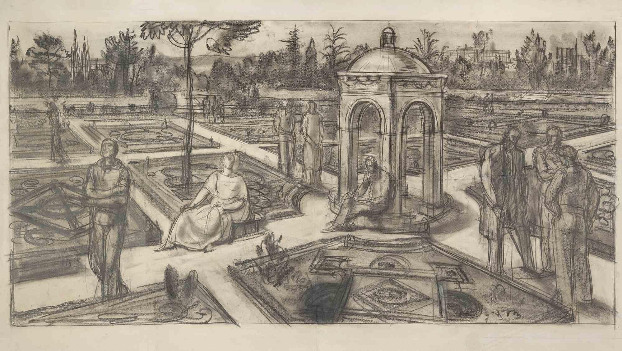 Figures in the garden is an artwork realized by Gustave Bourgogne in 1930s. 

Pencil on paper

Good conditions.

Gustave Bourgogne (1888-1968), a french painter born in 1888 in Veigné in Indre et Loire and died in Paris in 1968. He excelled in