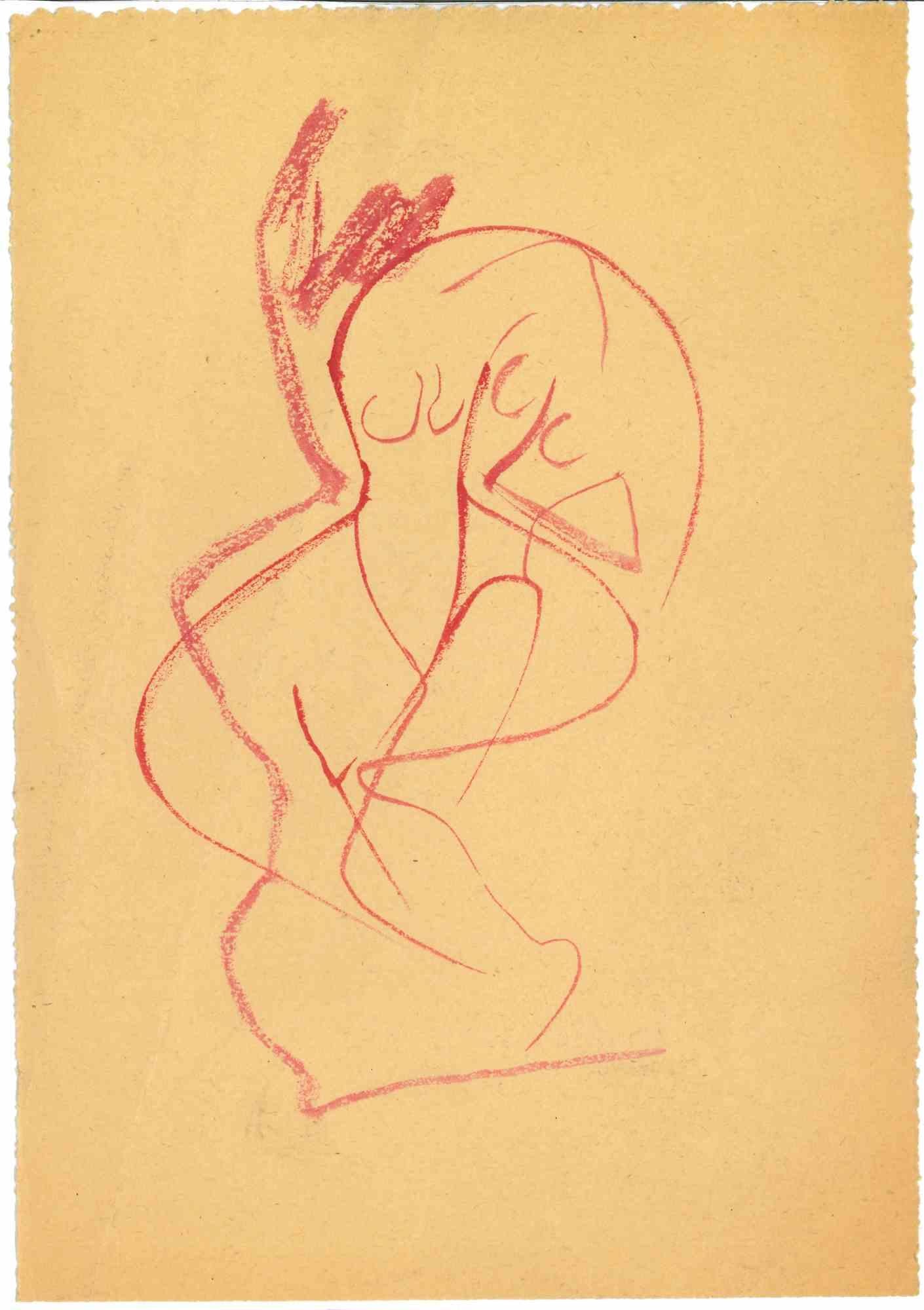 Composition - Drawing by Mino Maccari - Mid-20th Century