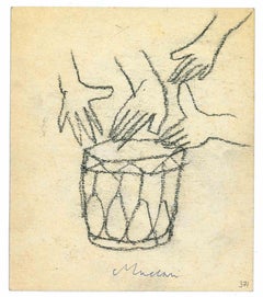 Vintage Tam Tam - Drawing by Mino Maccari - Mid-20th Century