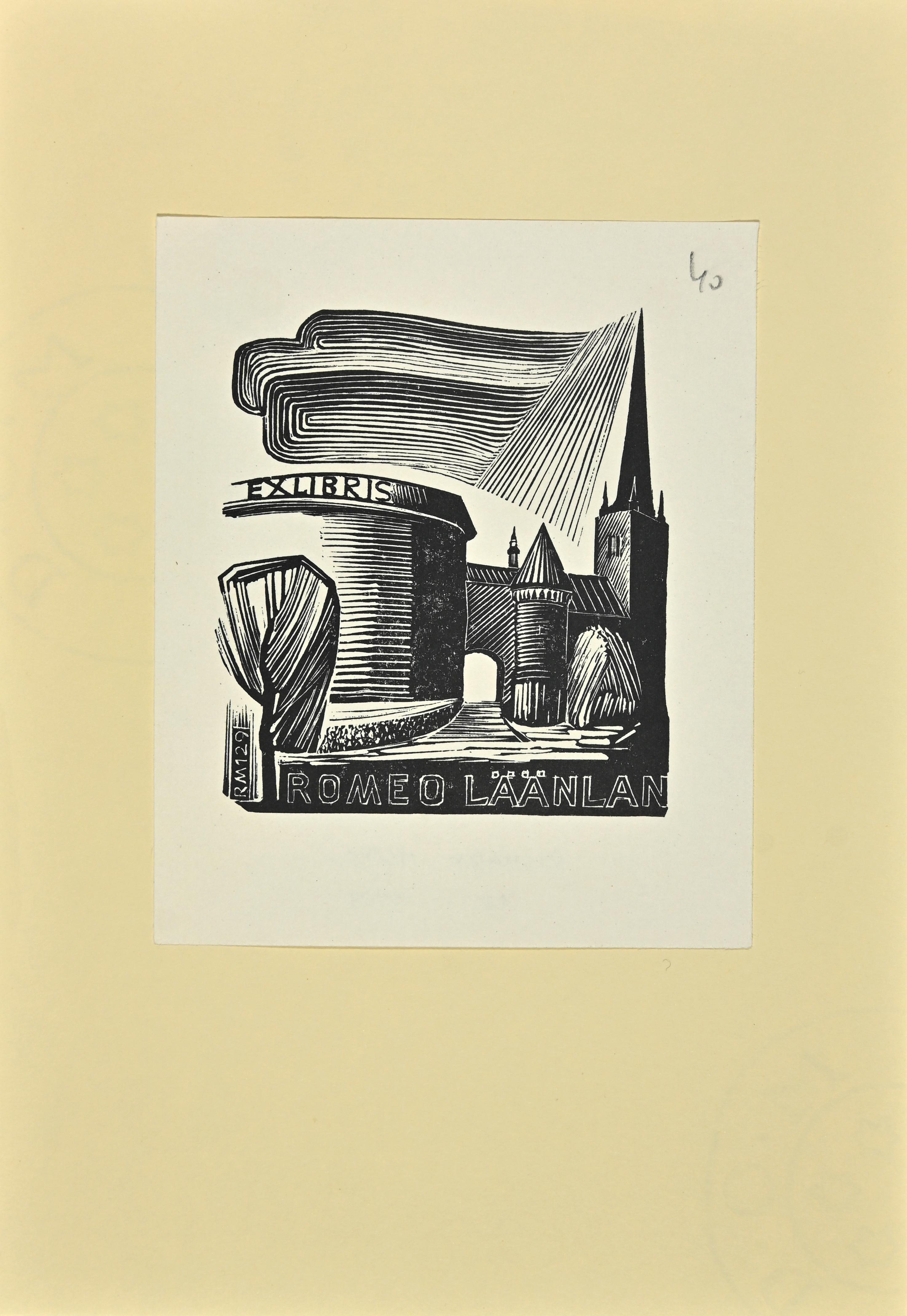  Ex Libris - Romeo Laanlan - Woodcut - 1983