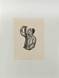 Vintage  Ex Libris  - T. Wevers - Woodcut - 1953