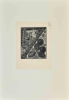 Ex Libris – Vaino Tailv – Holzschnitt von Romeo Laanlan – 1987