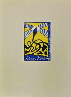  Ex Libris – Johnny Kohler – Holzschnitt – Mitte des 20. Jahrhunderts