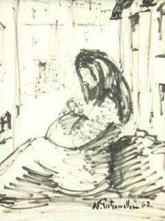 Mother and Child - Drawing - 1962