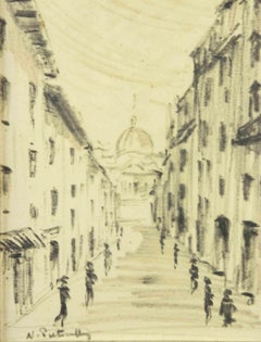 The Road to Saint Peter - Drawing - 1990s