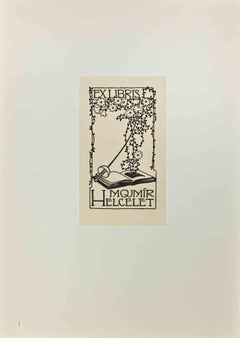 Ex Libris - Helcelet - Woodcut - Mid 20th Century
