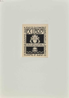  Ex Libris – Iris Zeilinga – Doodeheefver – Holzschnitt – Mitte des 20. Jahrhunderts