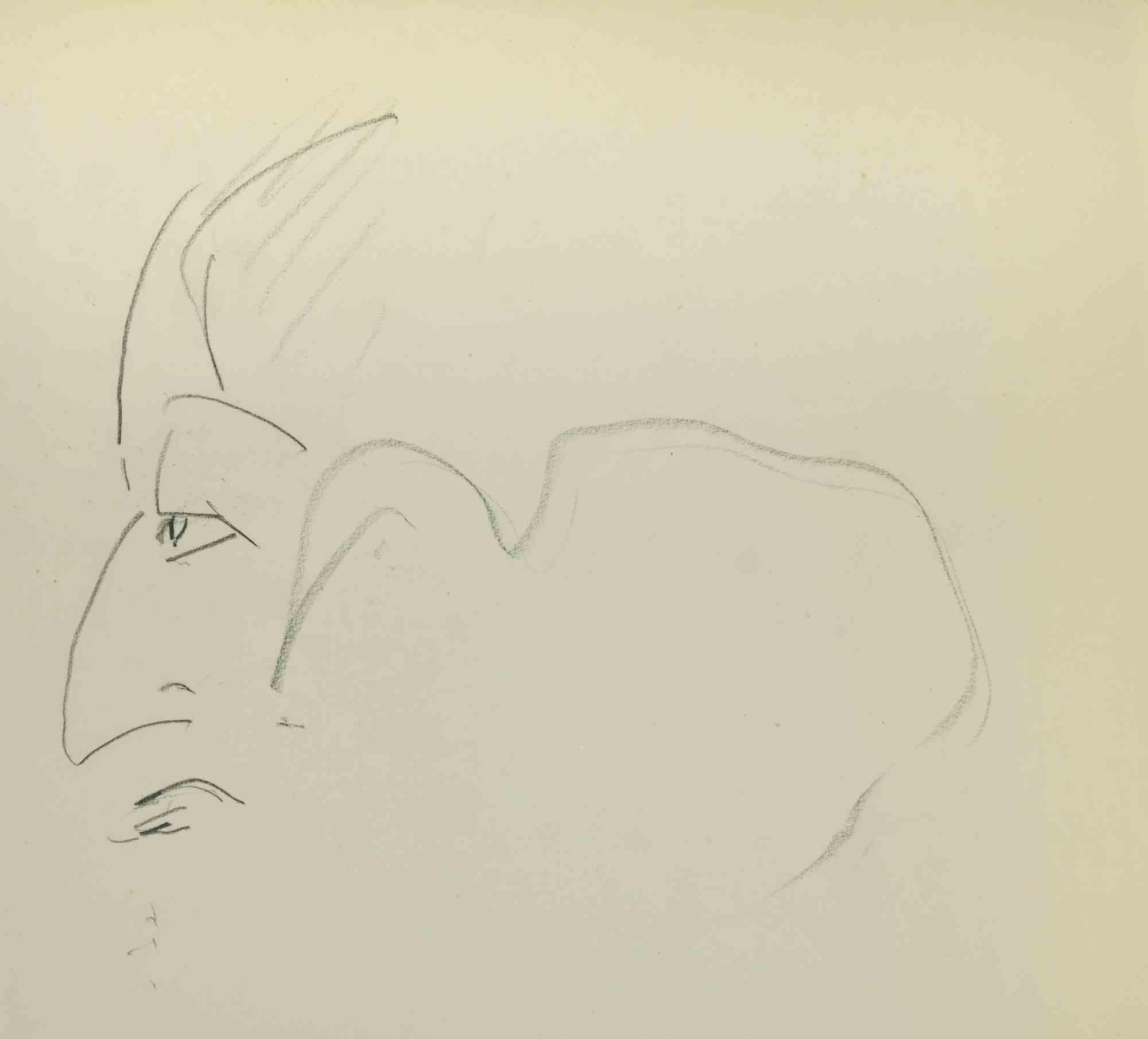 Sketch for a Portrait is a drawing on paper realized in the Mid-20th Century by Flor David.

Pencil on Creamy-colored paper.

Good conditions.

Flor David (1891-1958) ): pseudonym of David Florence. Pastel painter. He was a pupil of Desirè Lucas. He