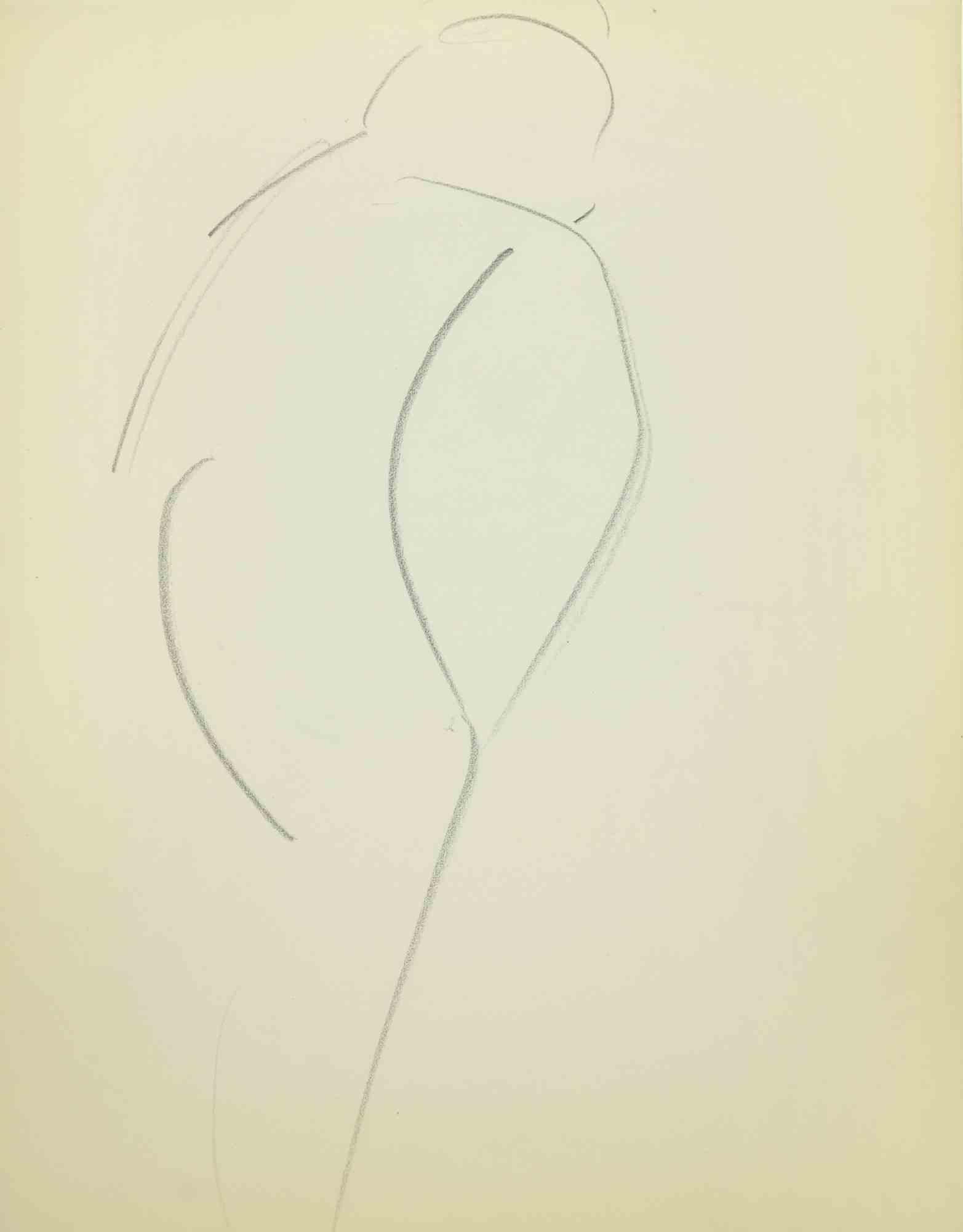 Sketch for a Portrait ist eine Zeichnung auf Papier, die Mitte des 20. Jahrhunderts von Flor David angefertigt wurde.

Bleistift auf cremefarbenem Papier.

Gute Bedingungen.

Flor David (1891-1958) ): Pseudonym von David Florence. Pastellmaler. Er