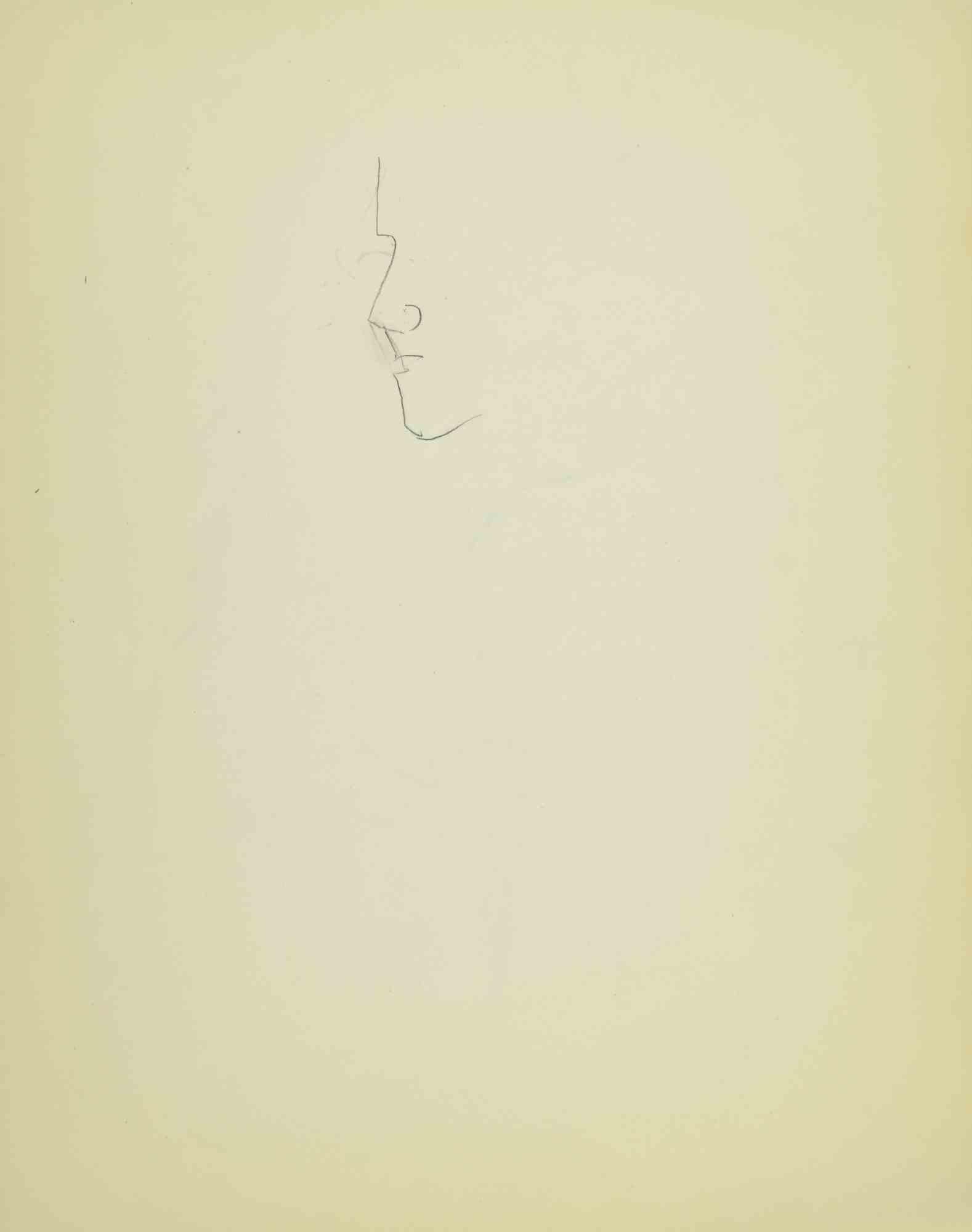 Sketch for a Portrait ist eine Zeichnung auf Papier, die Mitte des 20. Jahrhunderts von Flor David angefertigt wurde.

Bleistift auf cremefarbenem Papier.

Gute Bedingungen.

Flor David (1891-1958) ):  Pseudonym von David Florence. Pastellmaler. Er