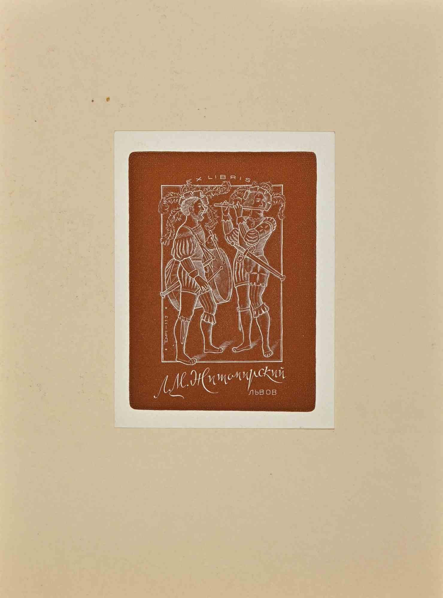  Ex Libris - Lithographie - Milieu du 20e siècle - Art de Unknown