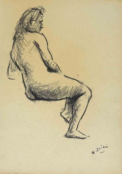 Vintage Nude - Drawing by Alberto Ziveri - 1930s