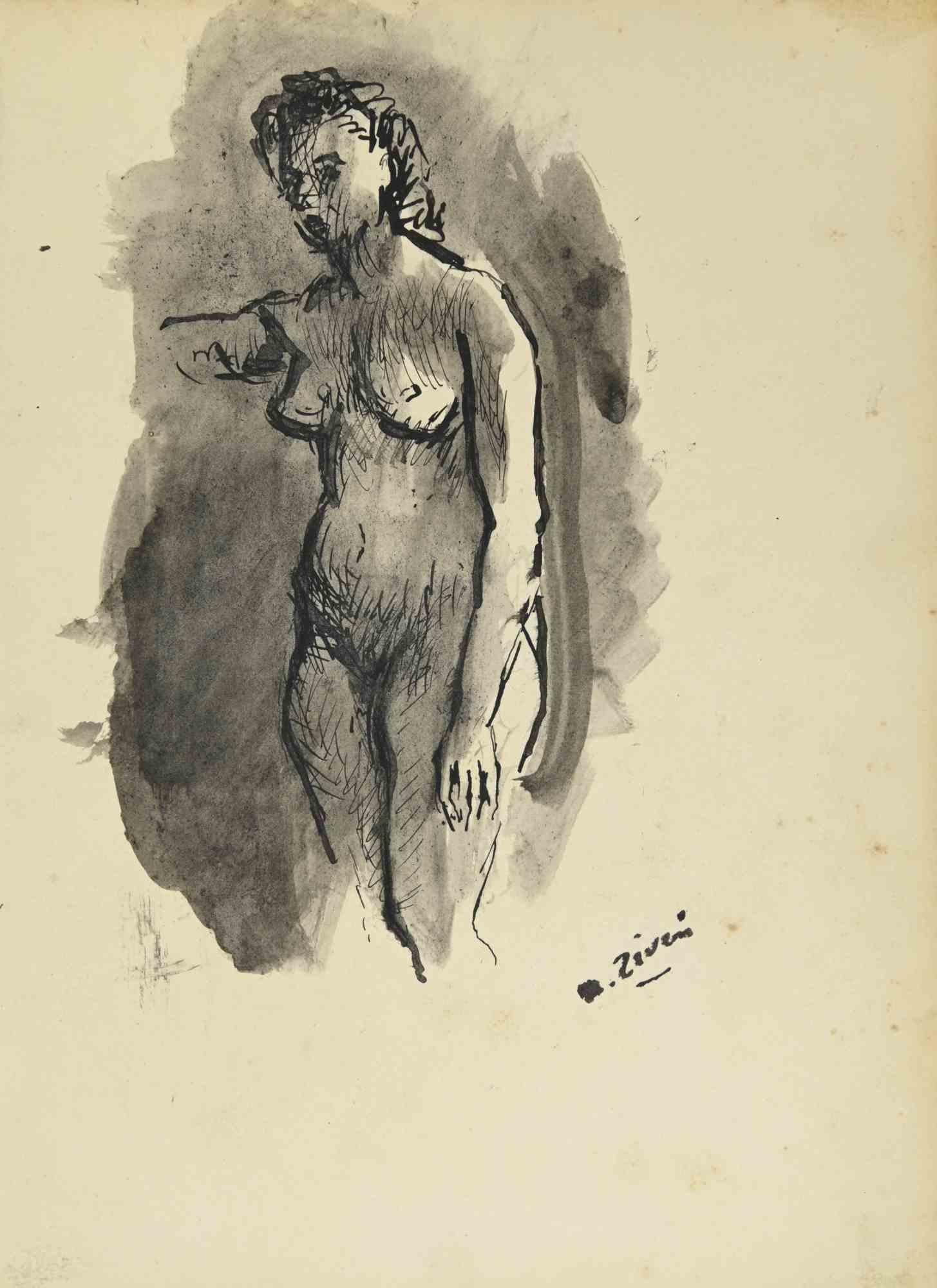 Peinture nue d'Alberto Ziveri, années 1930