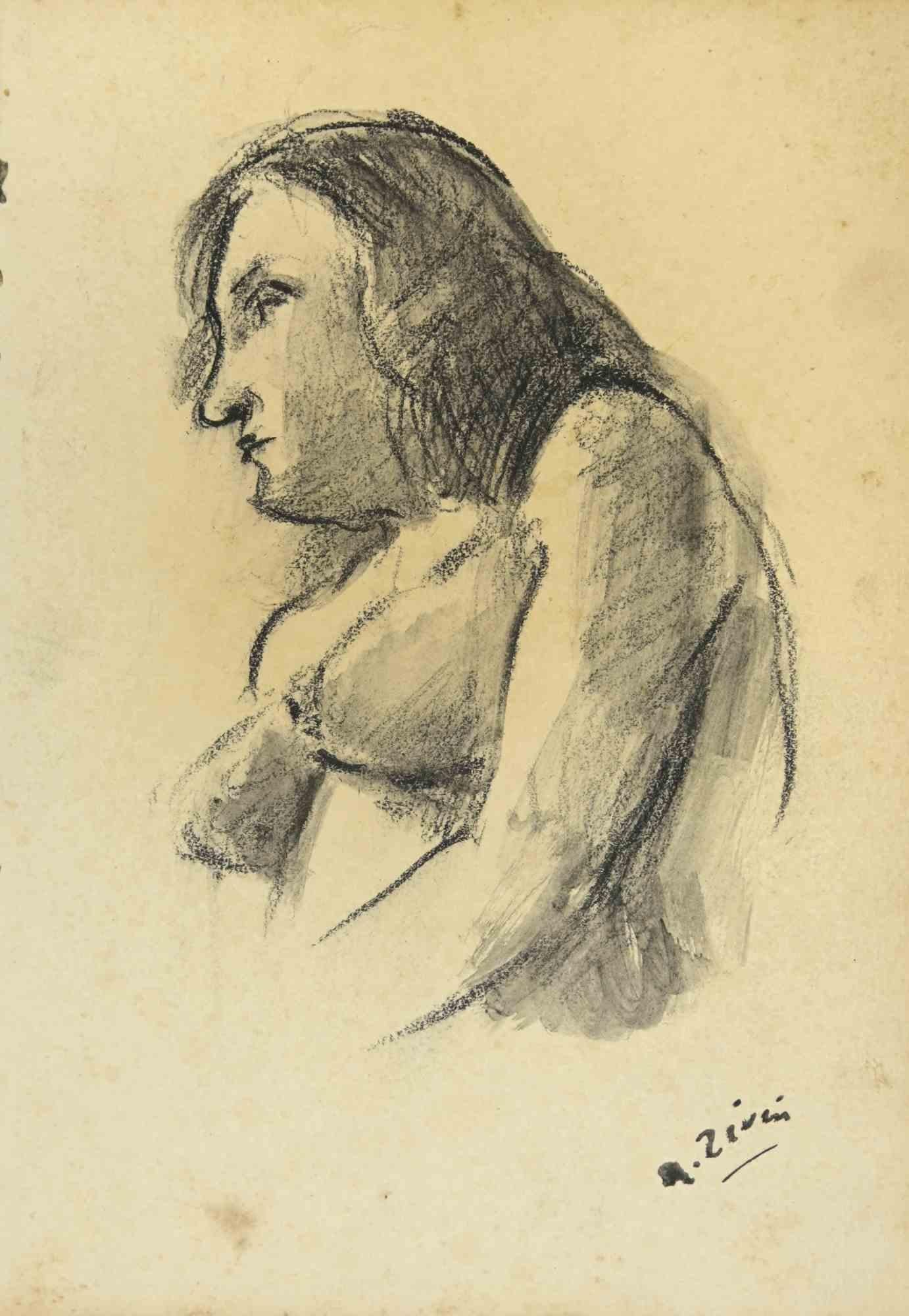 Nude - Drawing by Alberto Ziveri - 1930s