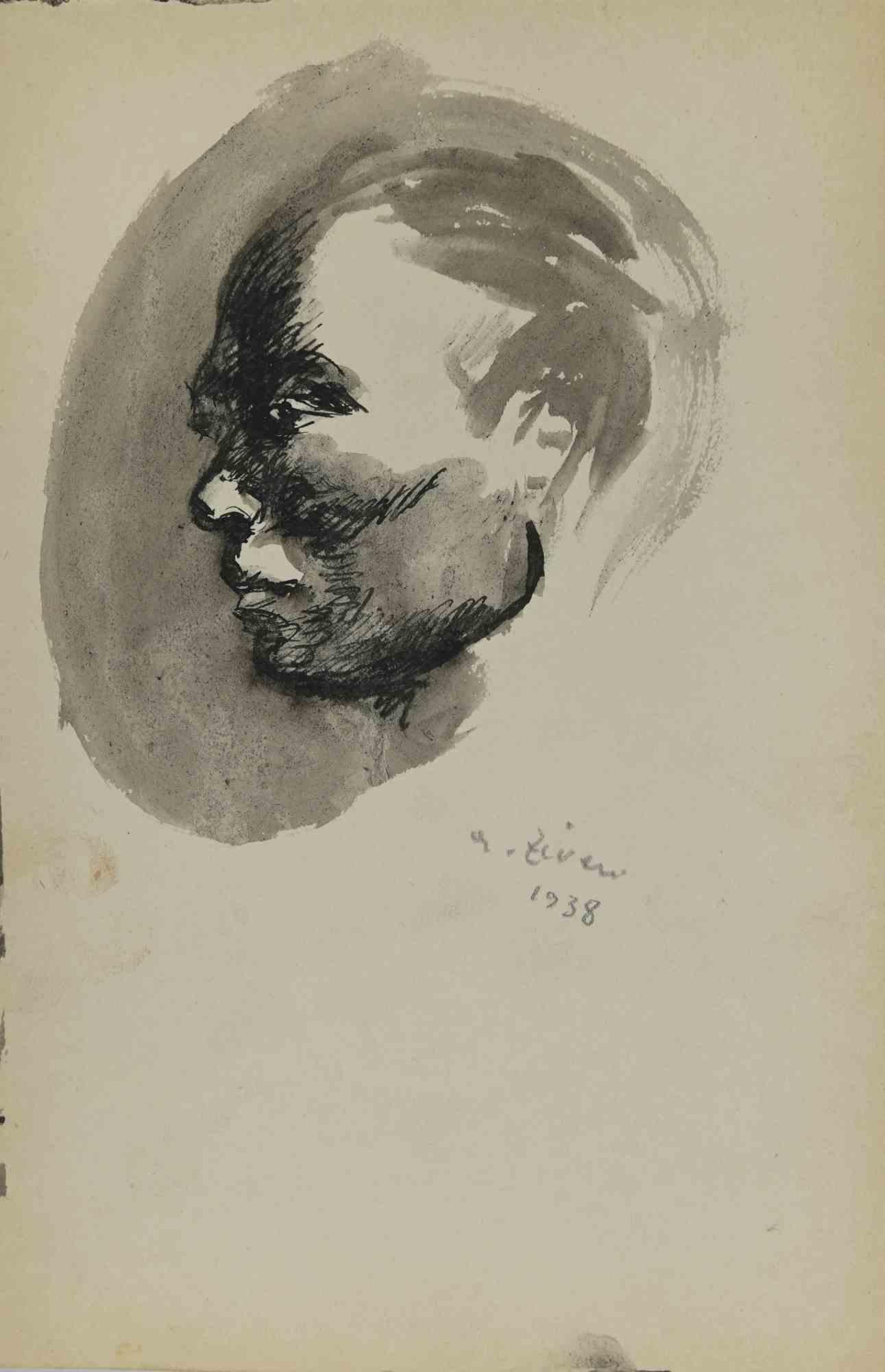 Portrait - Dessin d'Alberto Ziveri - 1938