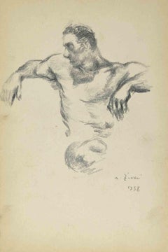 Male Nude - Drawing by Alberto Ziveri - 1938