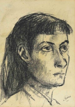 Vintage Portrait - Drawing by Alberto Ziveri - 1930s