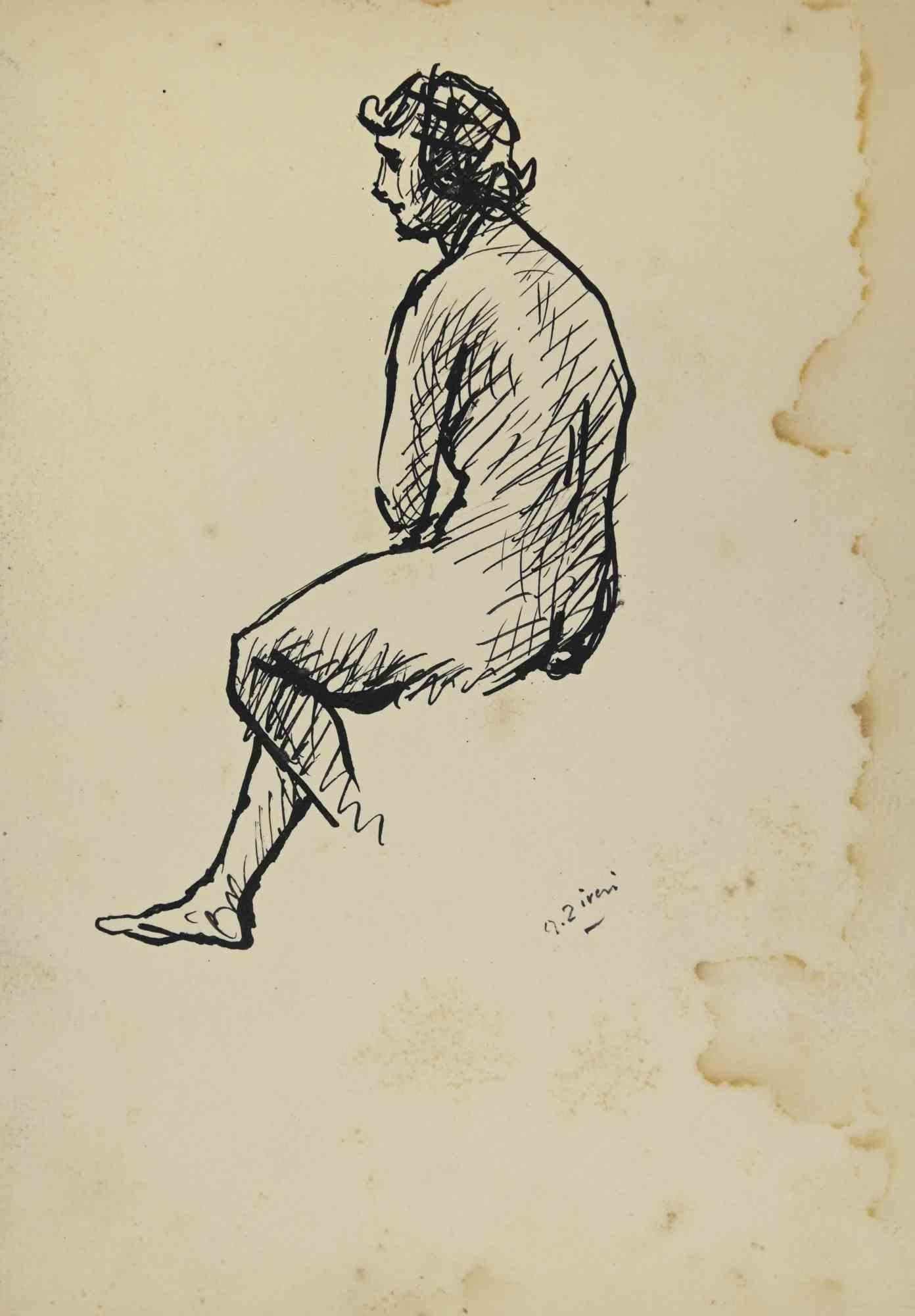 Der Akt ist eine Zeichnung von Alberto Ziveri aus den 1930er Jahren.

Tinte auf Papier.

Handsigniert.

In gutem Zustand mit Stockflecken und Flecken am rechten Rand.

Das Kunstwerk wird durch geschickte Striche meisterhaft dargestellt.

Alberto