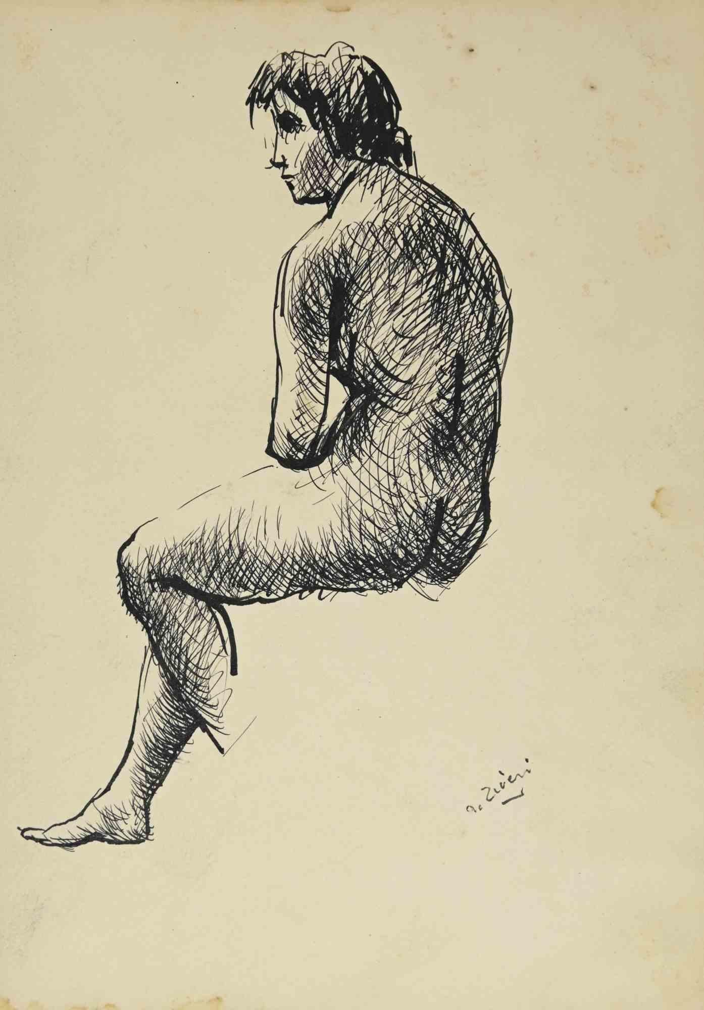 Das Porträt ist eine Zeichnung von Alberto Ziveri aus den 1930er Jahren.

Tinte auf Papier.

Handsigniert.

In gutem Zustand.

Das Kunstwerk wird durch geschickte Striche meisterhaft dargestellt.

Alberto Ziveri (Rom, 1908 - 1990), der italienische