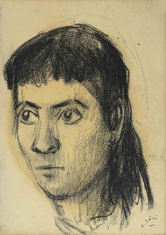 Vintage Portrait - Drawing by Alberto Ziveri - 1930s