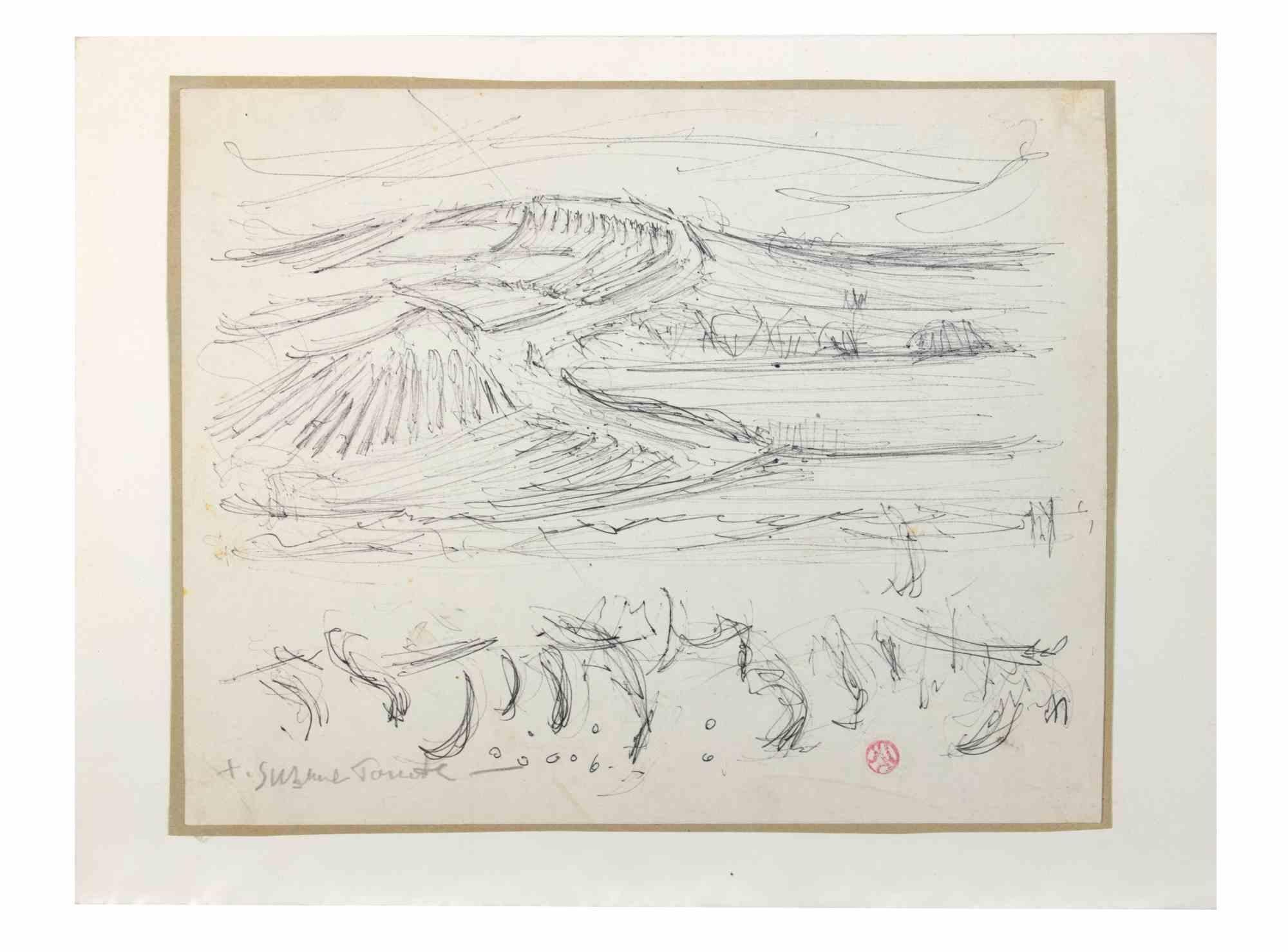 Landscape - Drawing by Suzanne Tourte - 1940s