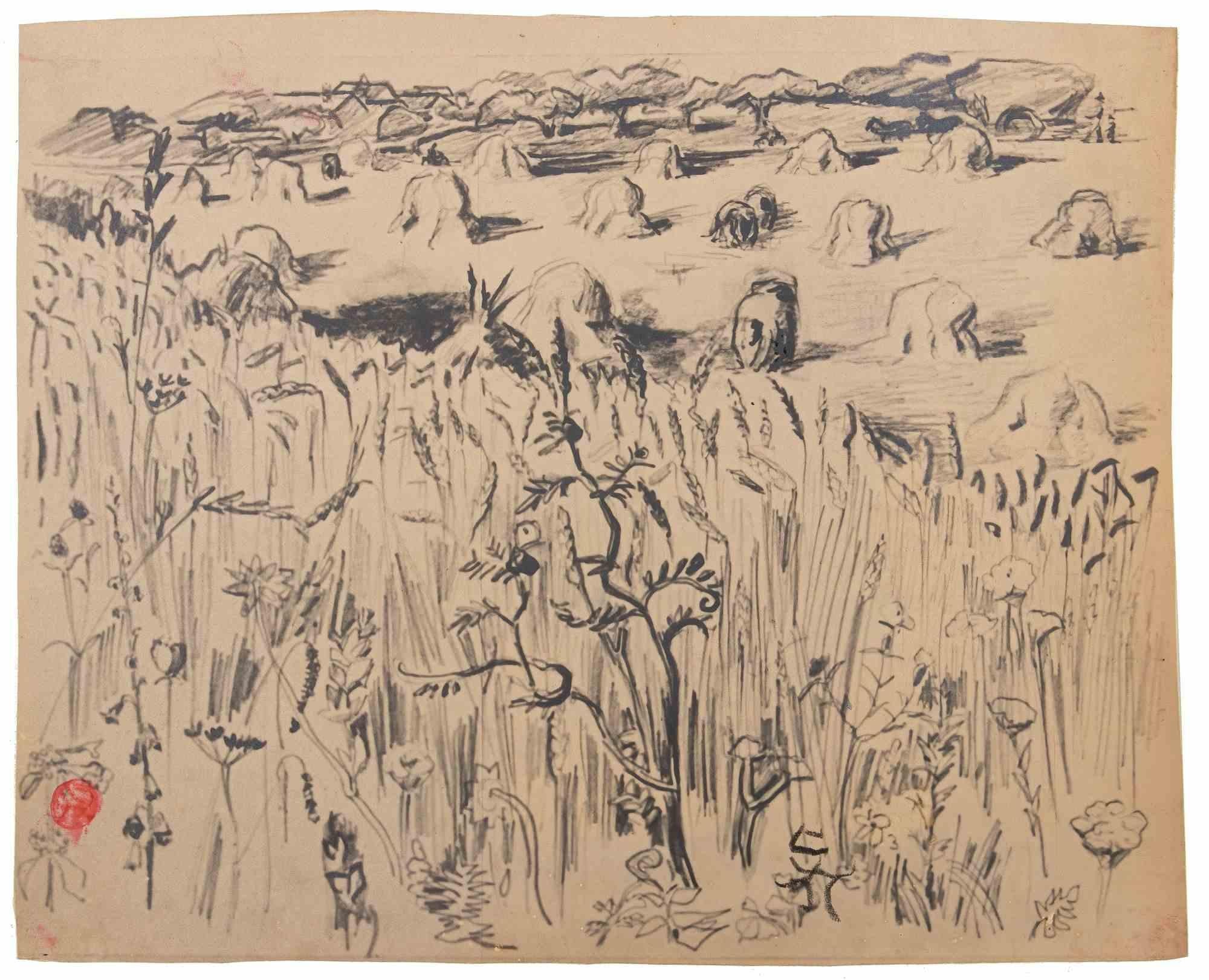 Country scene  is an artwork realized by Suzanne Tourte, in 1940s. 

Pen and pencil on paper.

artist's stamp on the left side.

20 x 24 cm. 

Good conditions, except for some yelloying due to time. 

 

Suzanne Tourte, born December 16, 1904 in