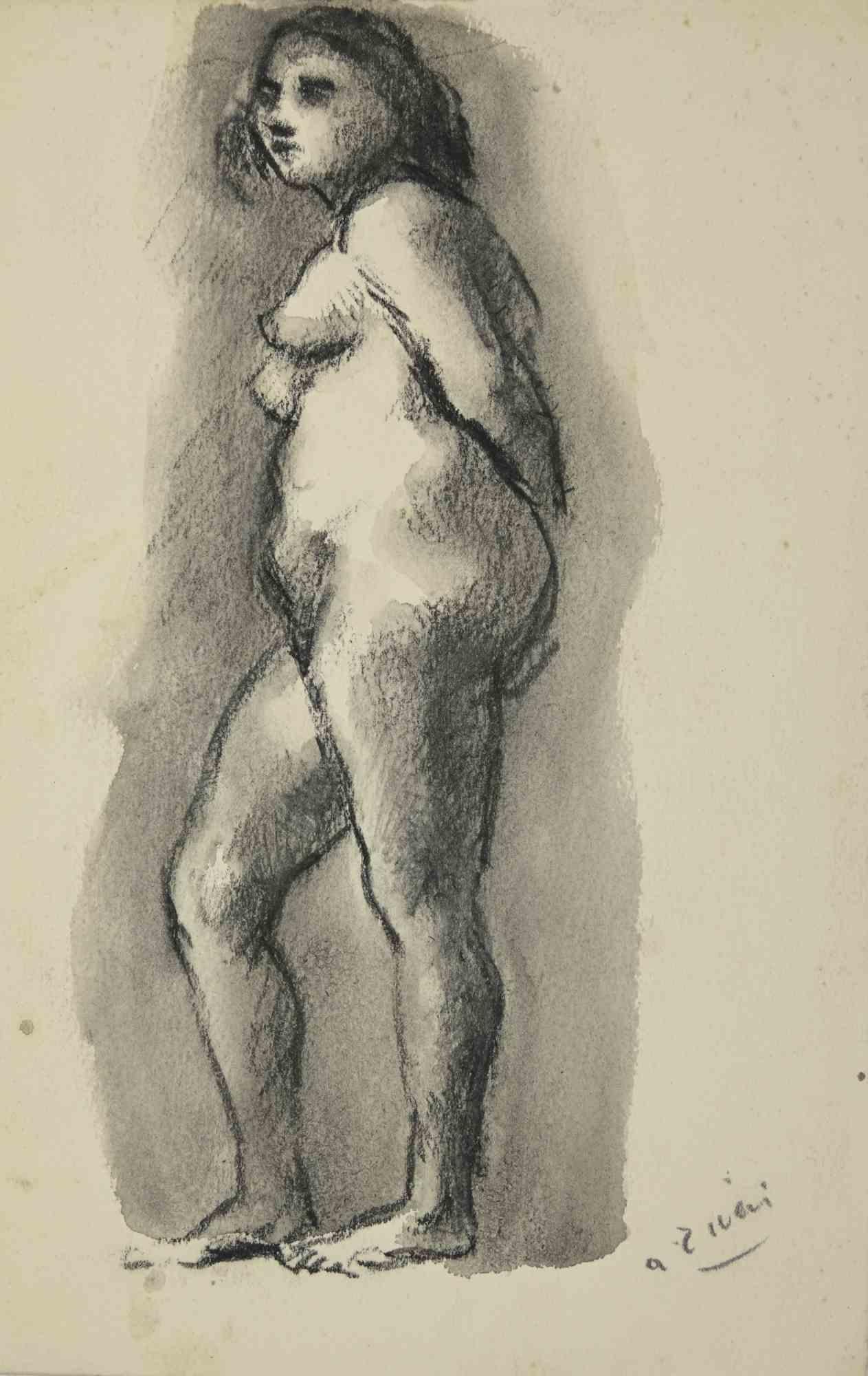 The Posing Nude is a drawing realized by Alberto Ziveri in 1930s

Charcoal and watercolor on paper

Hand-signed.

In good conditions. 

The artwork is represented through deft strokes masterly.

Alberto Ziveri (Rome,1908 – 1990), the Italian painter