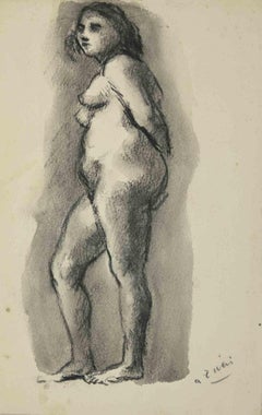 The Posing Nude - Drawing by Alberto Ziveri - 1930s
