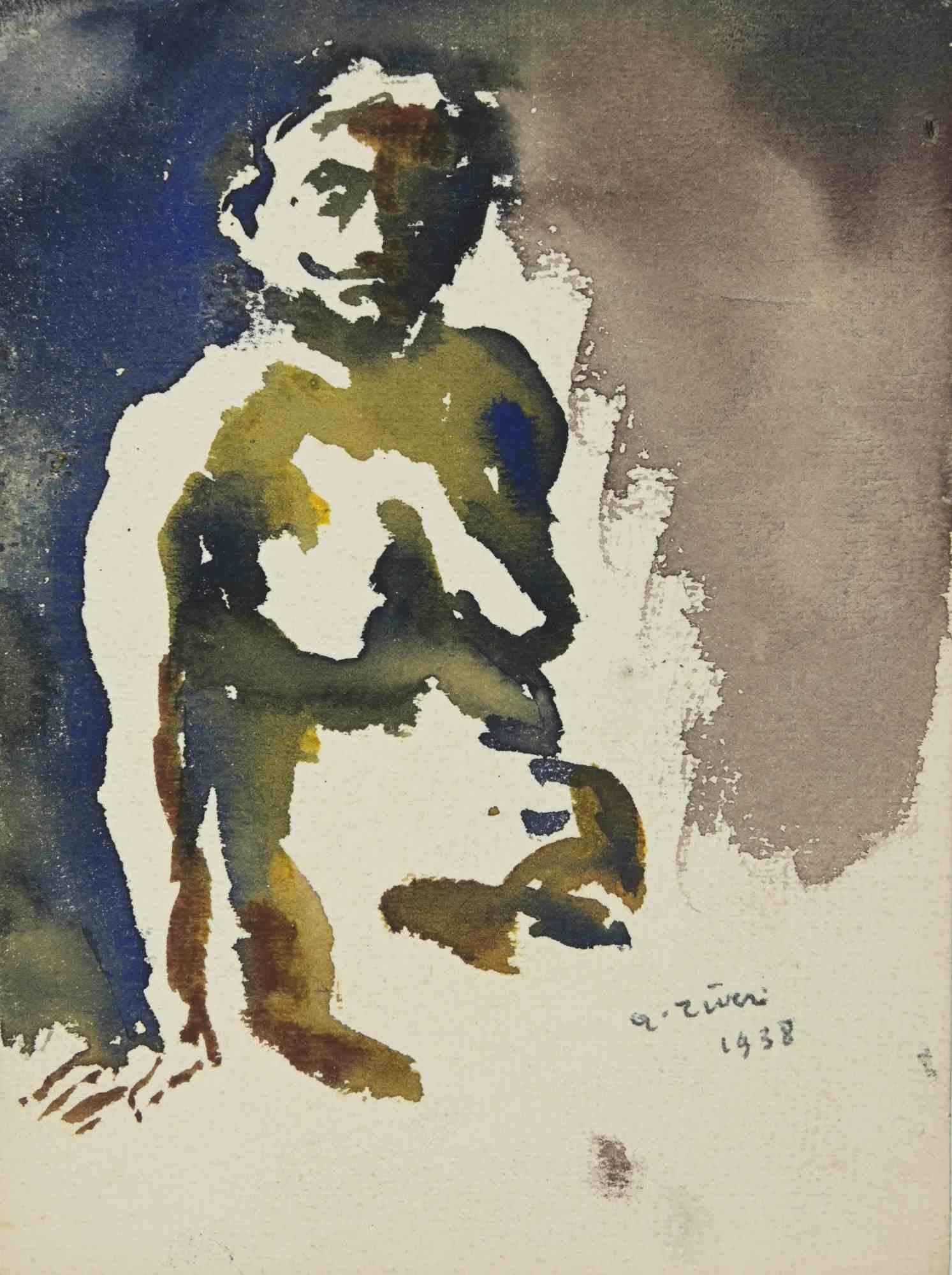 Der Akt ist eine Zeichnung von Alberto Ziveri aus den 1930er Jahren.

Aquarell auf Papier

Handsigniert.

In gutem Zustand. 

Das Kunstwerk wird durch geschickte Striche meisterhaft dargestellt.

Alberto Ziveri (Rom, 1908 - 1990), der italienische