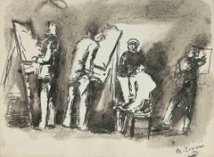 The Atelier - Drawing by Alberto Ziveri - 1930s