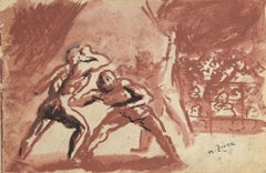 The Wresteling - Drawing by Alberto Ziveri - 1930s