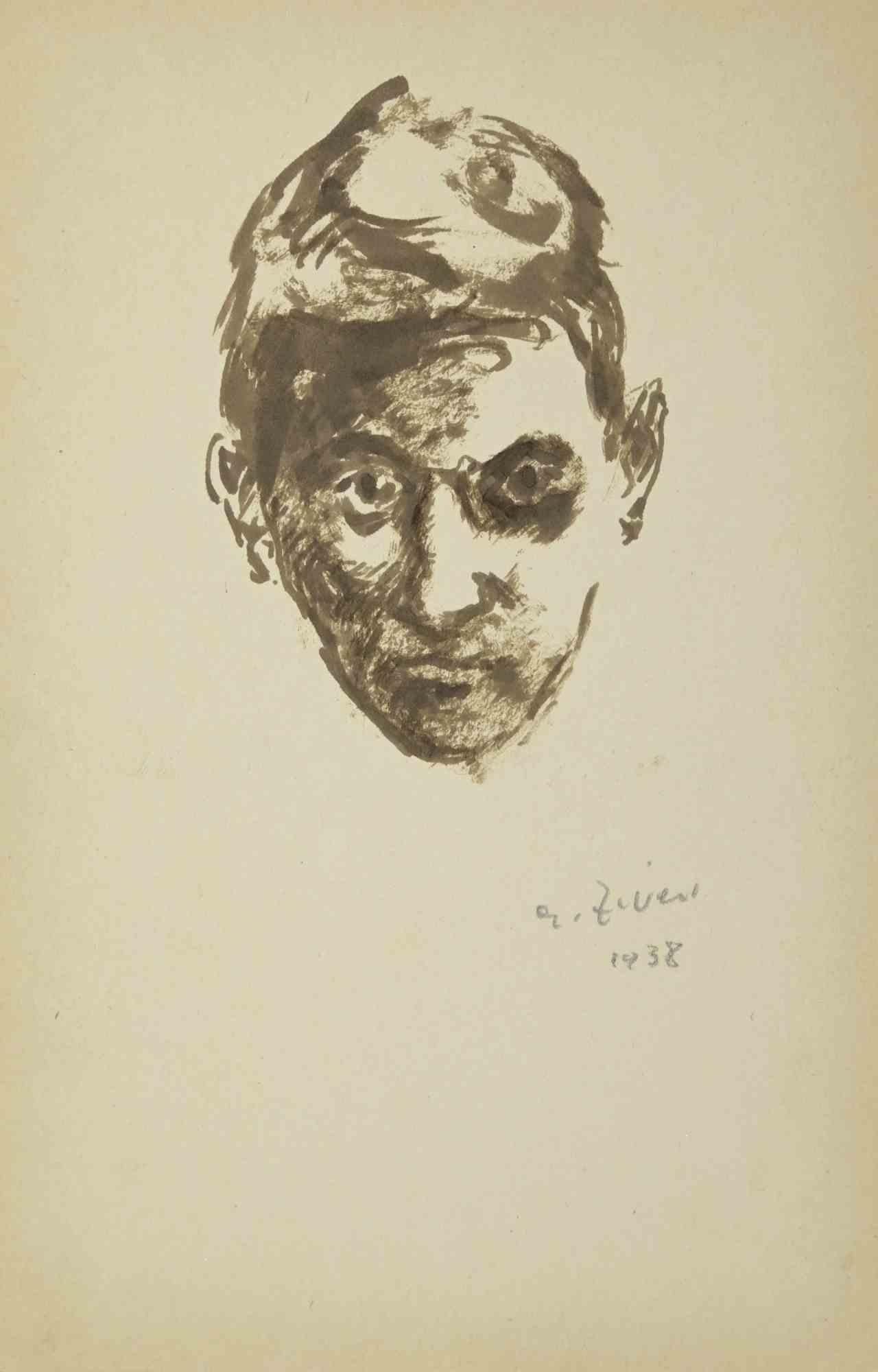 Das Porträt – Zeichnung von Alberto Ziveri – 1938