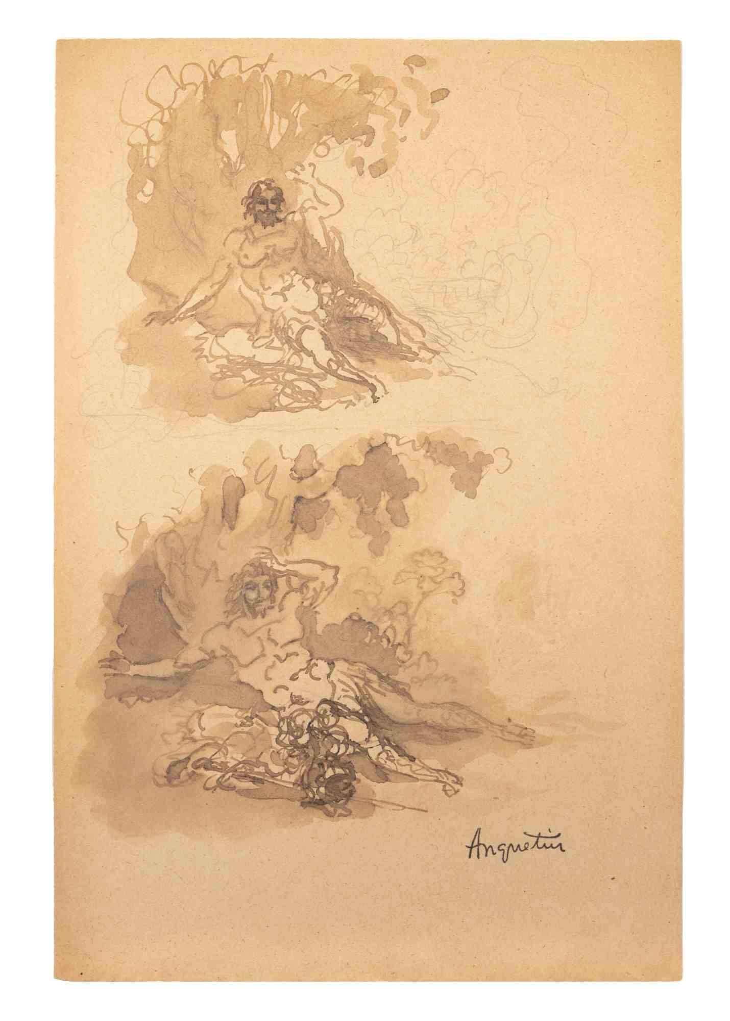 Nudi è un disegno a inchiostro e matita su carta realizzato all'inizio del XX secolo da Louis Anquetin (1861-1932).

Firmato a mano sulla parte inferiore.

Buone condizioni.

Louis Émile Anquetin (26 gennaio 1861 - 19 agosto 1932) è stato un pittore
