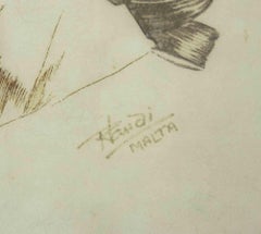 Frauenporträt – Zeichnung – 1970er Jahre