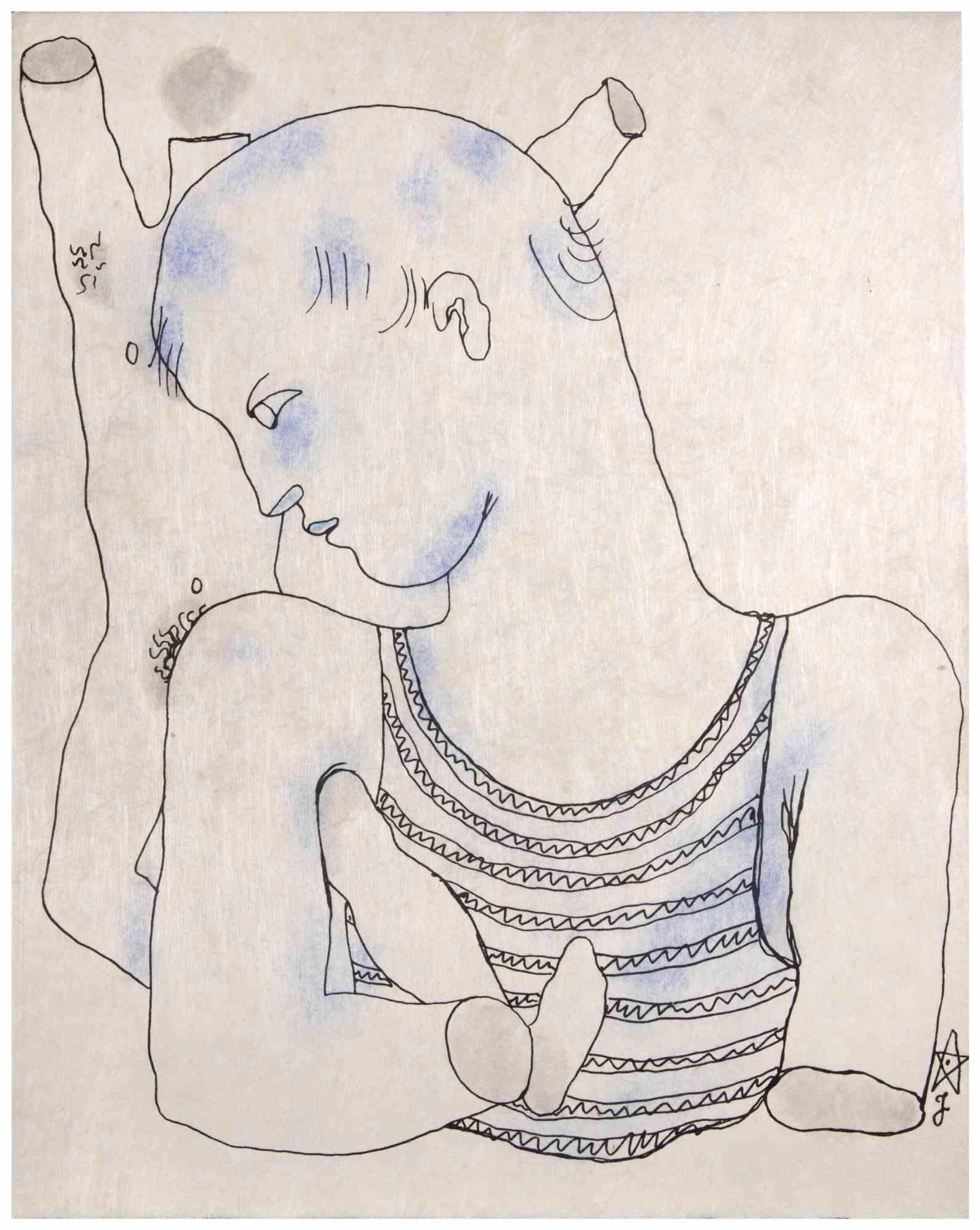 Boy is a Colored lithograph realized by Jean Cocteau (1889 -1963) in 1930 ca. 

French draftsman, poet, essayist, playwright, librettist, film director.

Good conditions.

Jean Cocteau , influential french artist and writer, is a major figure of