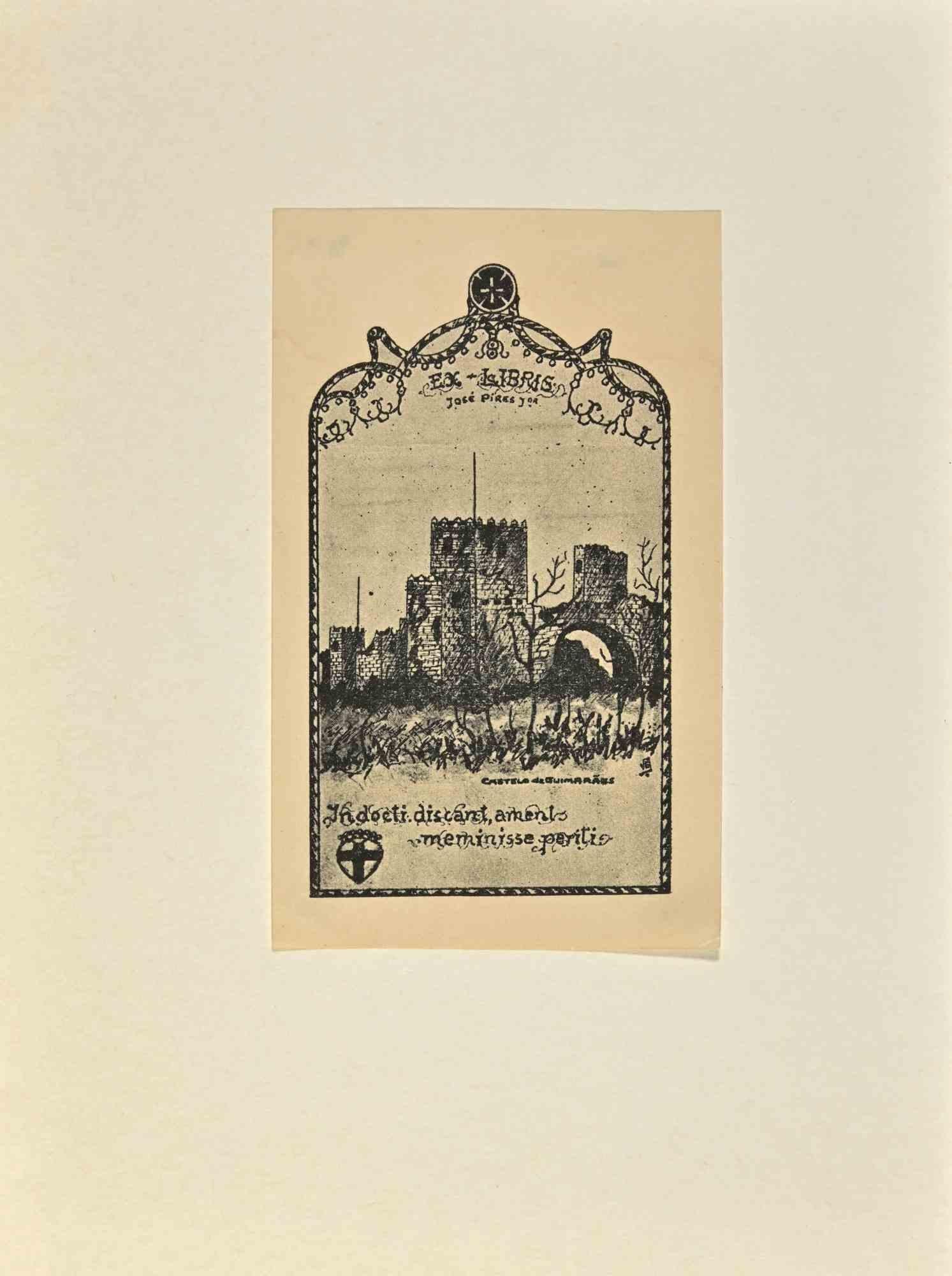  Ex Libris - Jose Piresy - gravure sur bois - milieu du 20e siècle