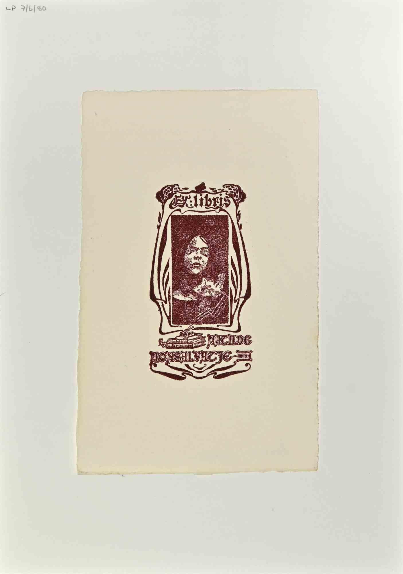 Ex Libris - Woodcut - Mid-20th Century - Art by Unknown