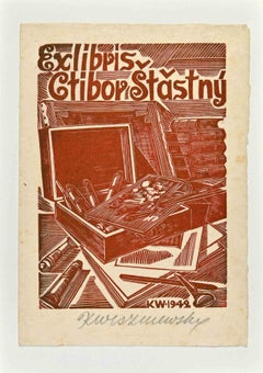   Ex Libris - Gtibor - Mid 20th Century