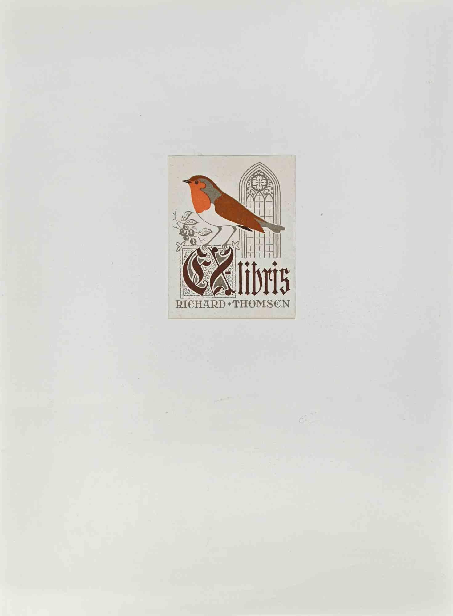 Ex Libris - Richard Thomsen - Milieu du 20e siècle - Art de Unknown