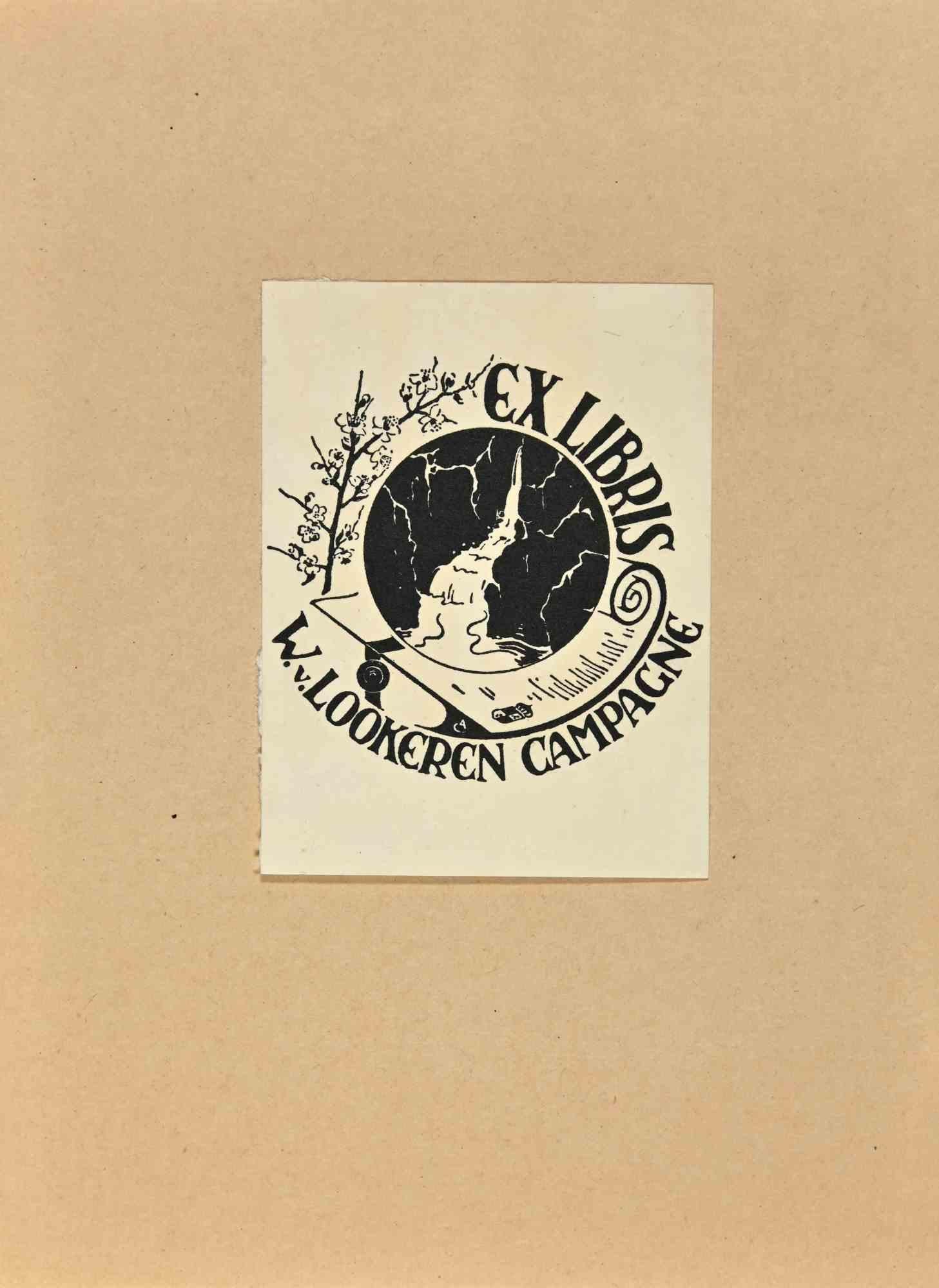 Ex Libris - W. V. Lookeren - Milieu du 20e siècle - Art de Unknown